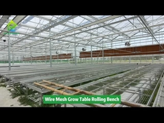 সামঞ্জস্যযোগ্য তারের জাল রোলিং বেঞ্চ 4x8 Ebb এবং প্রবাহ টেবিল