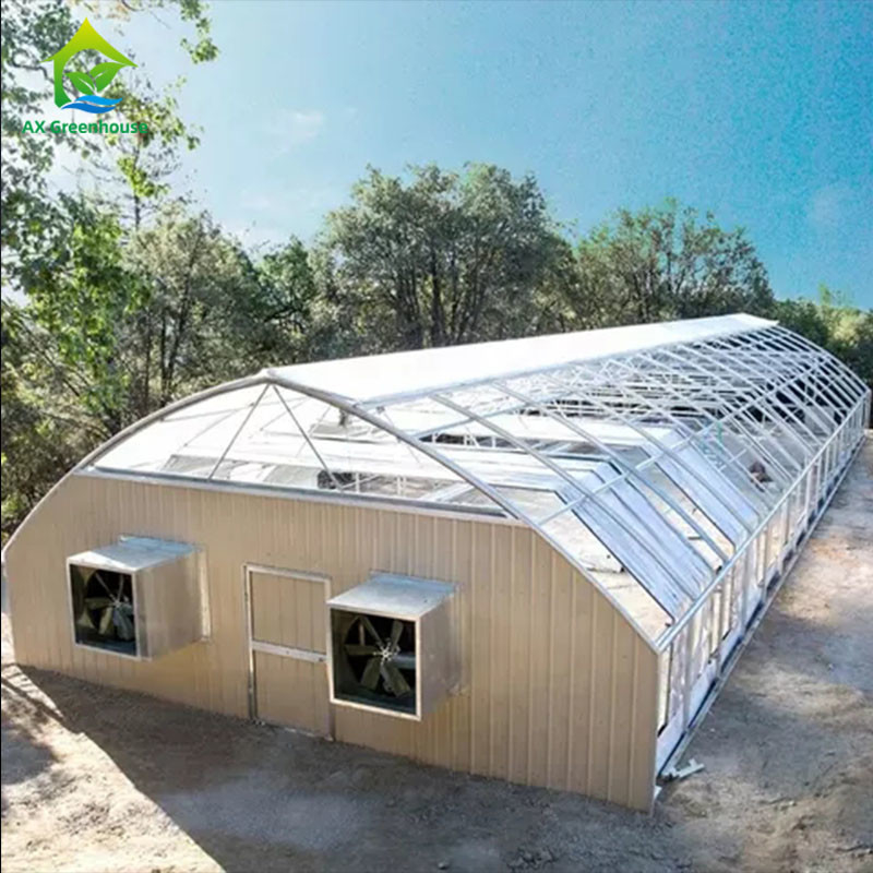 পিই ফিল্ম 220V অটো লাইট ডিপ্রিভেশন গ্রিনহাউস 100% ব্ল্যাকআউট হাই টানেল গ্রিনহাউস গারিগুয়ানা রোপণের জন্য
