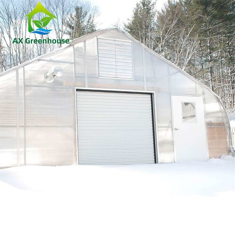 সহজেই একত্রিত স্বচ্ছ পিসি শীট গ্রিনহাউস কাস্টমাইজযোগ্য আকার এবং গরম গ্যালভানাইজড ইস্পাত ফ্রেম সঙ্গে